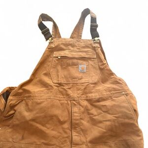 Carhartt Men’s Loose Fit Firm Duck Insulated Double Knee Bib Overalls 3XL